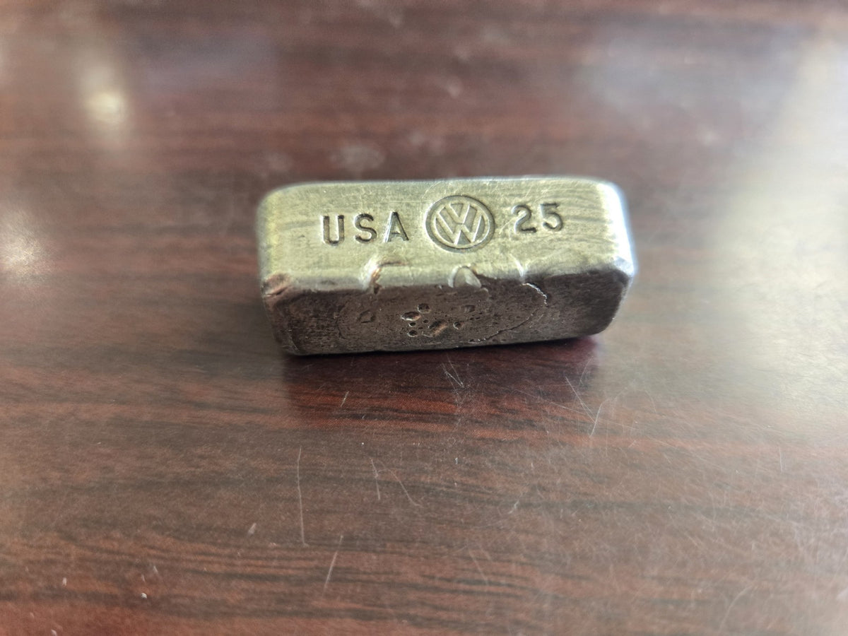 1980 Volkswagen 25th Anniversary 2oz Poured .999 Fine Silver Bar - Image 2