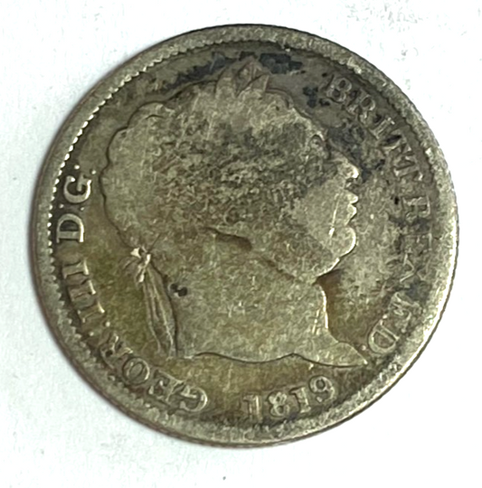 1819 Great Britain Silver One Shilling Coin - Image 1