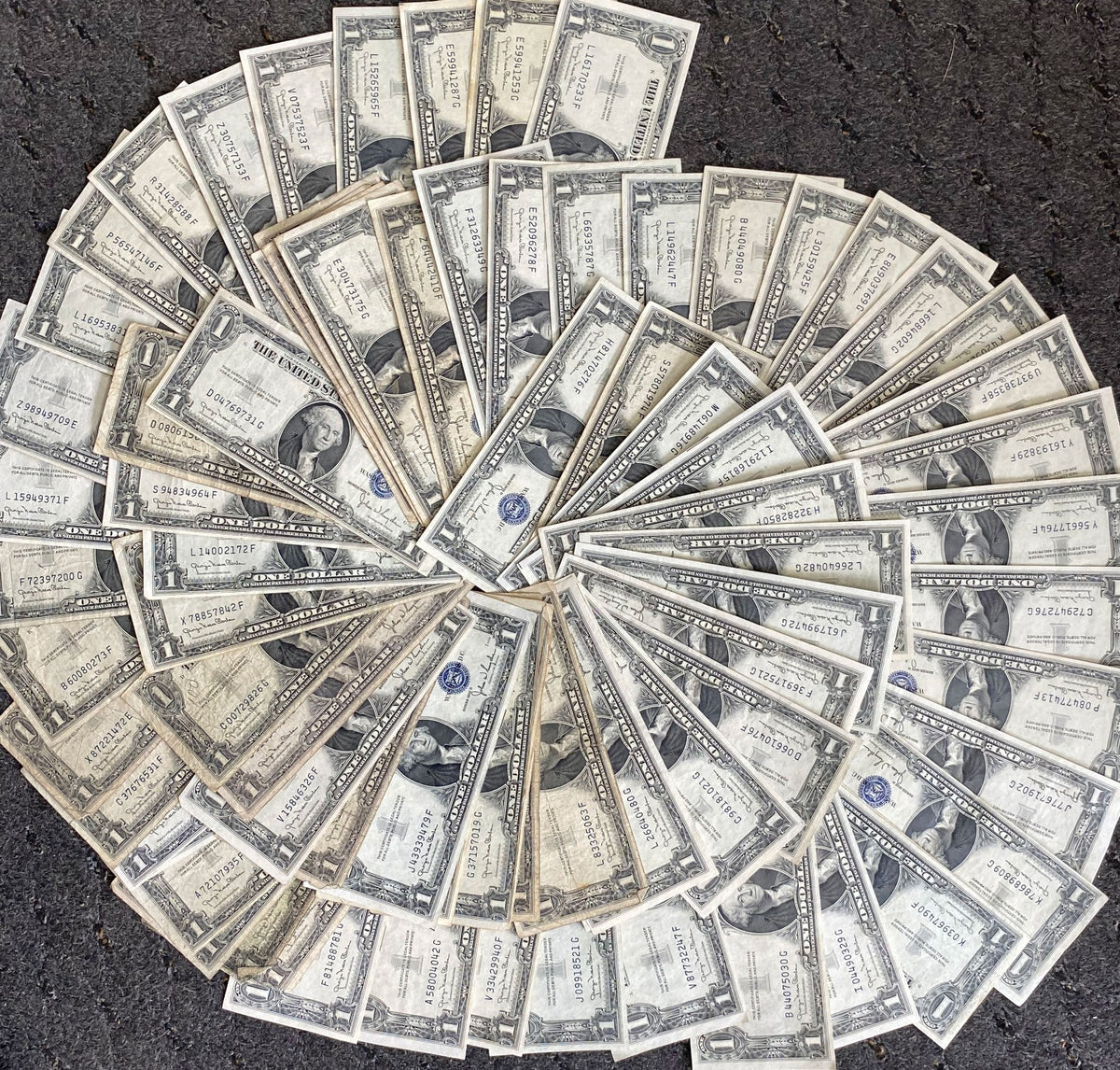 79pc 1935 D $1 Silver Certificate Blue Seal Notes Lot - Image 2
