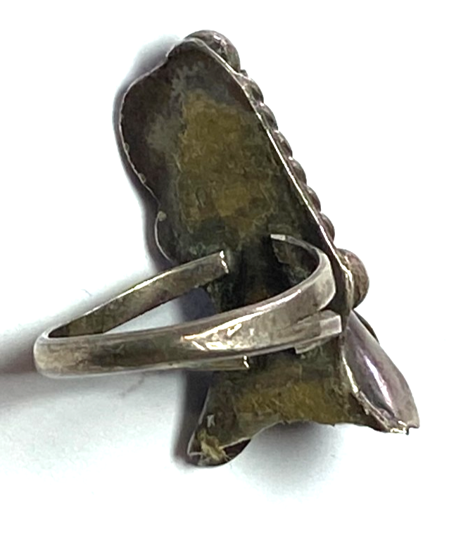 Sterling Silver Squash Blossom Ring 27mm Size 6 - Image 3
