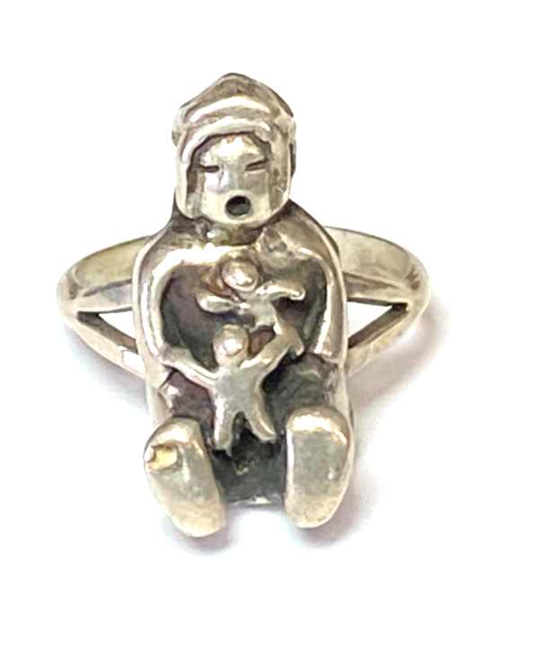 Sterling Silver Story Teller Ring 23mm Size 7.5 - Image 1