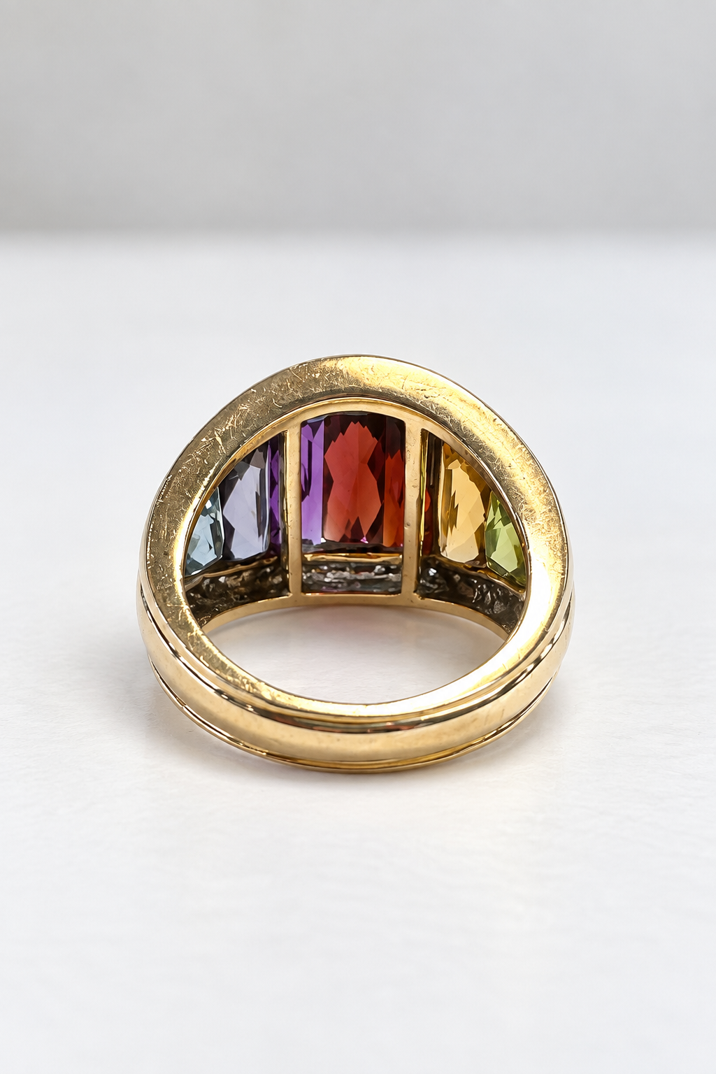 Multicolor Yellow Gold Ring Size 5 - Image 2