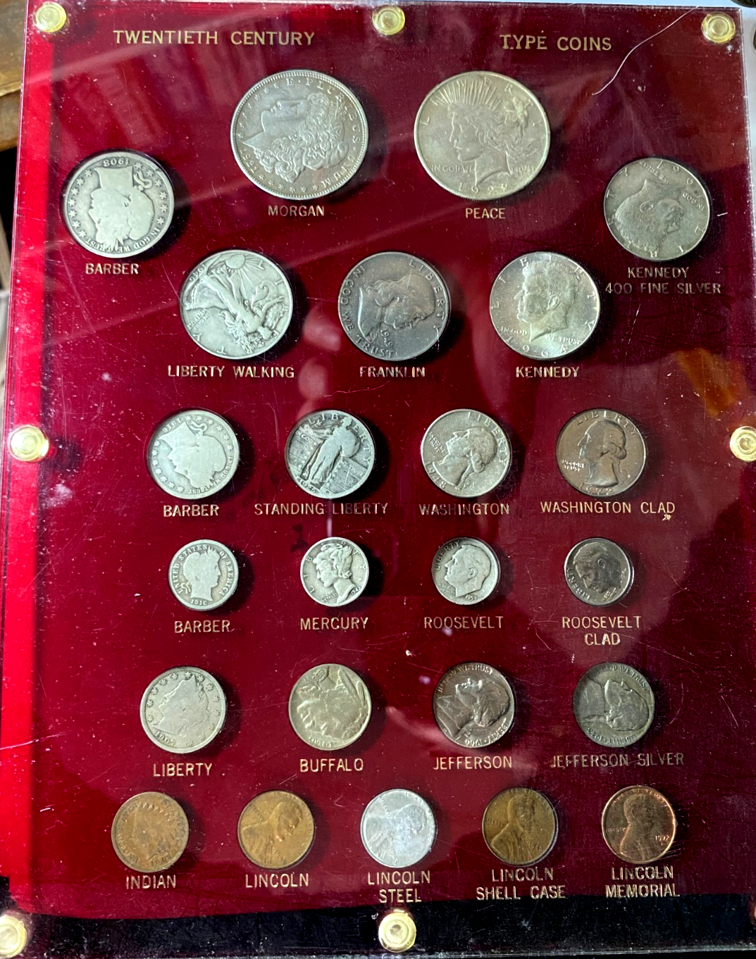 US Coin Twentieth Century Type Set 24pc Set Morgan Peace Walking 90% Silver - Image 1