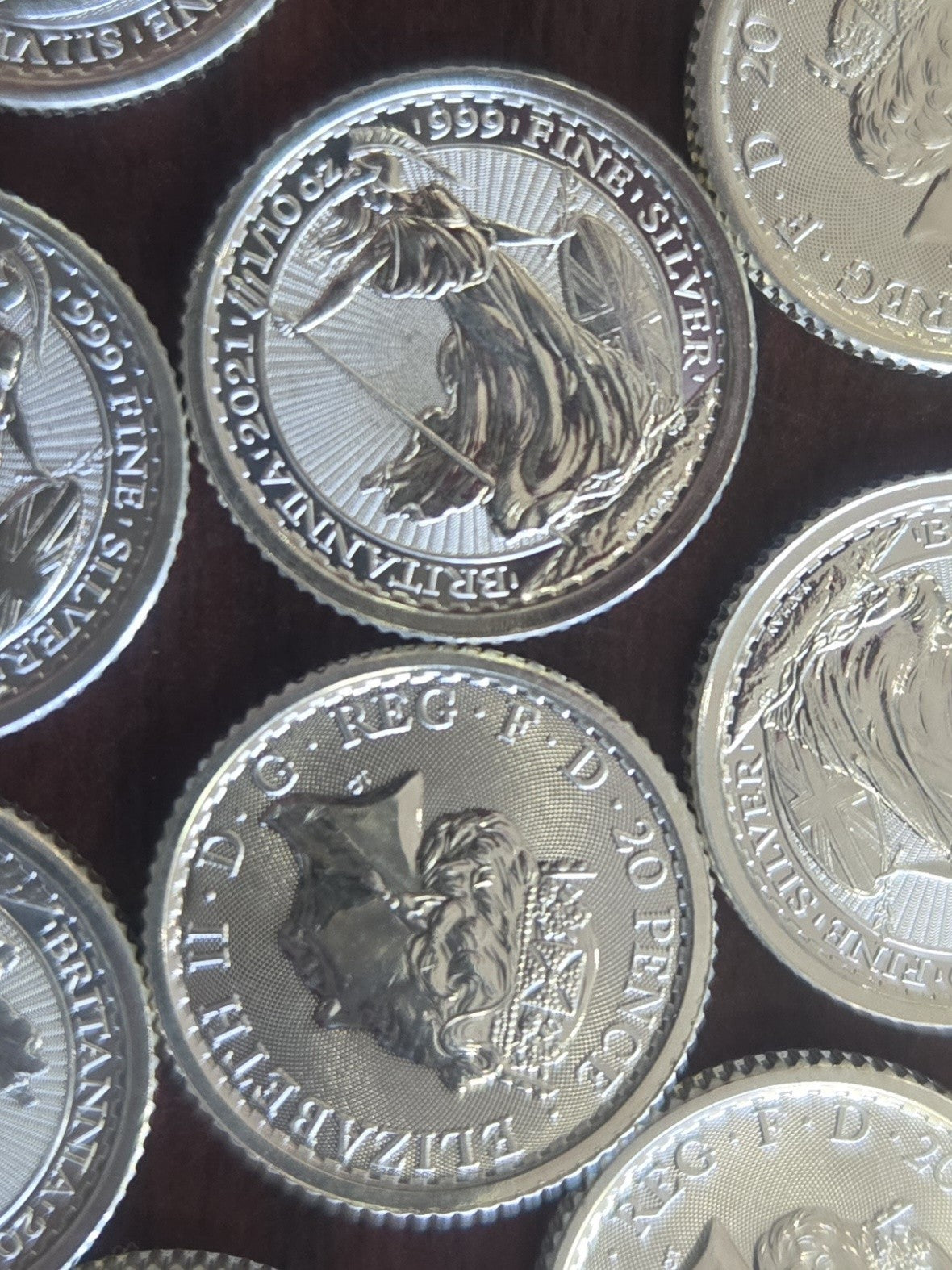 2021 Set Of 15 Brittannia 1/10oz .999 Fine Silver Great Britain Royal Mint - Image 2