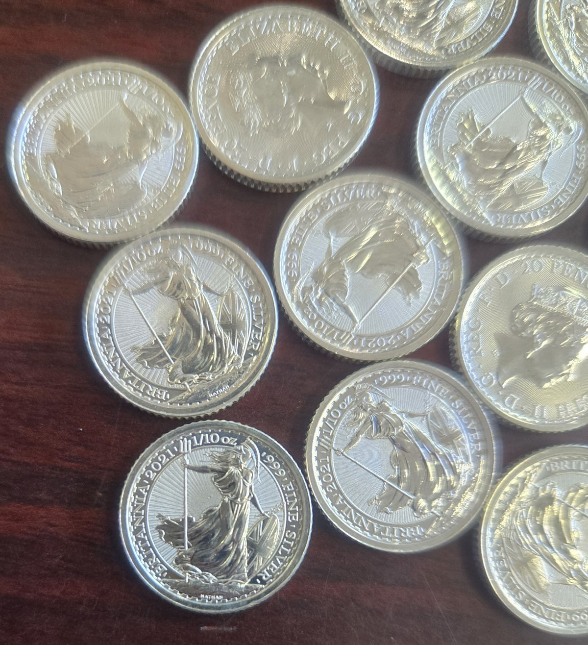 2021 Set Of 15 Brittannia 1/10oz .999 Fine Silver Great Britain Royal Mint - Image 4