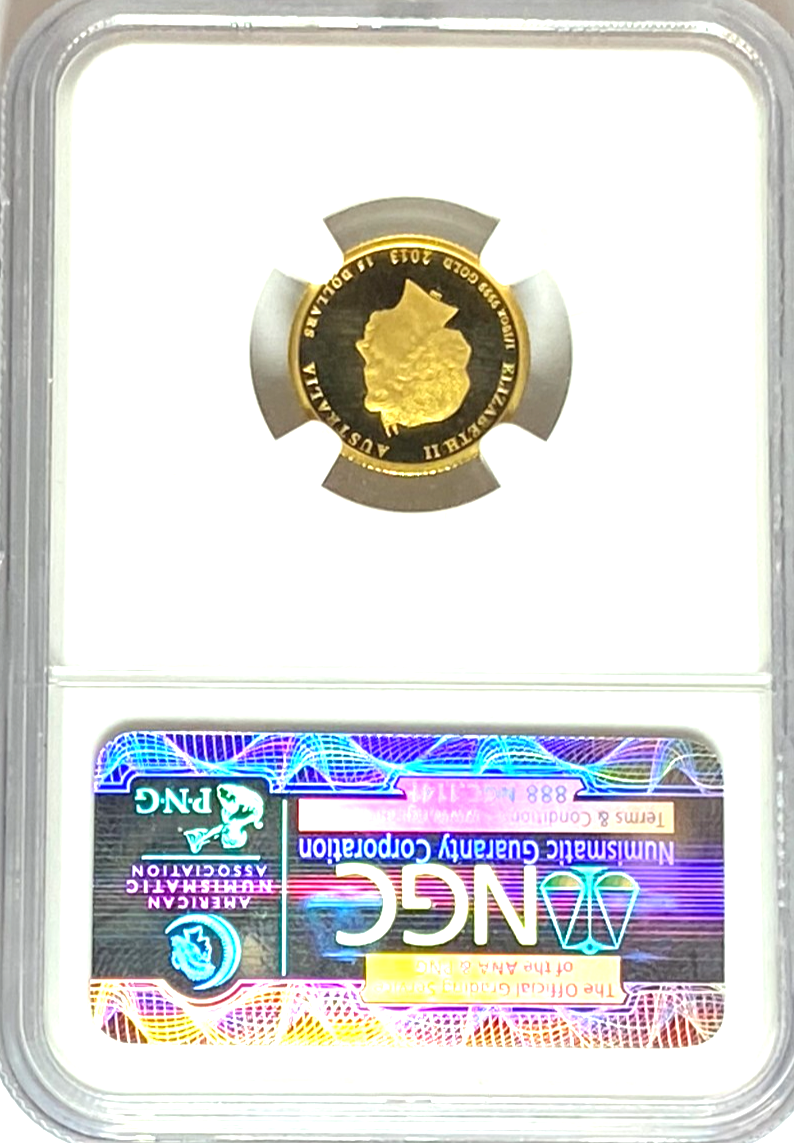 2013 P Australia $15 Gold Year of Snake 1/10th PCGS PF70 UC NGC 1 of First 200 - Image 2