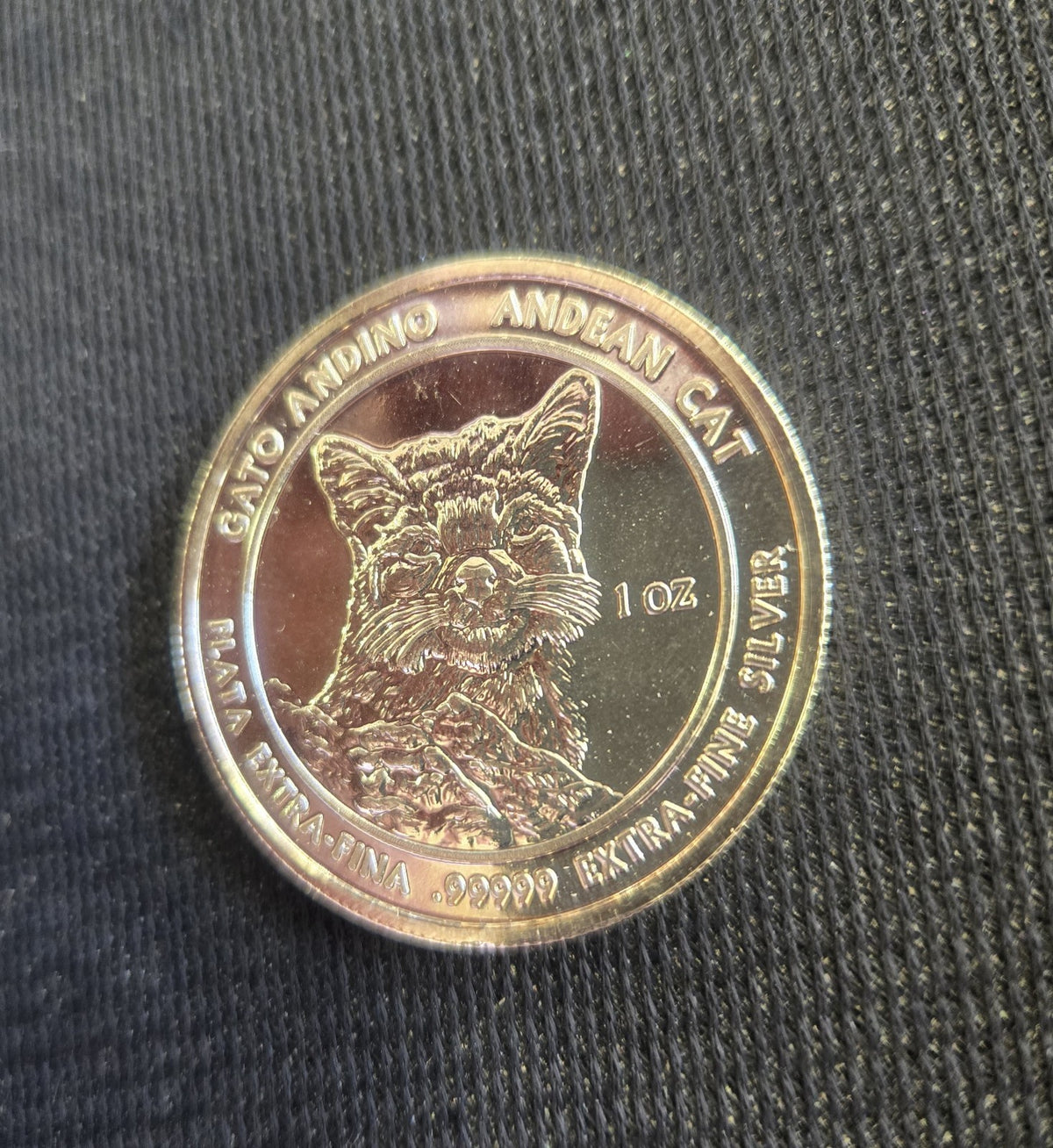 2012 Andean Cat Royal Silver Co. .99999 Fine Silver Gato Plata - Image 3