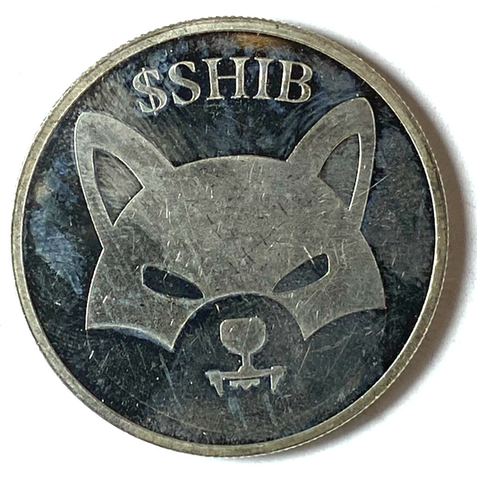Shiba Inu Crypto Silver 1oz .999 Fine Round 39mm Bitpay $SHIB - Image 1