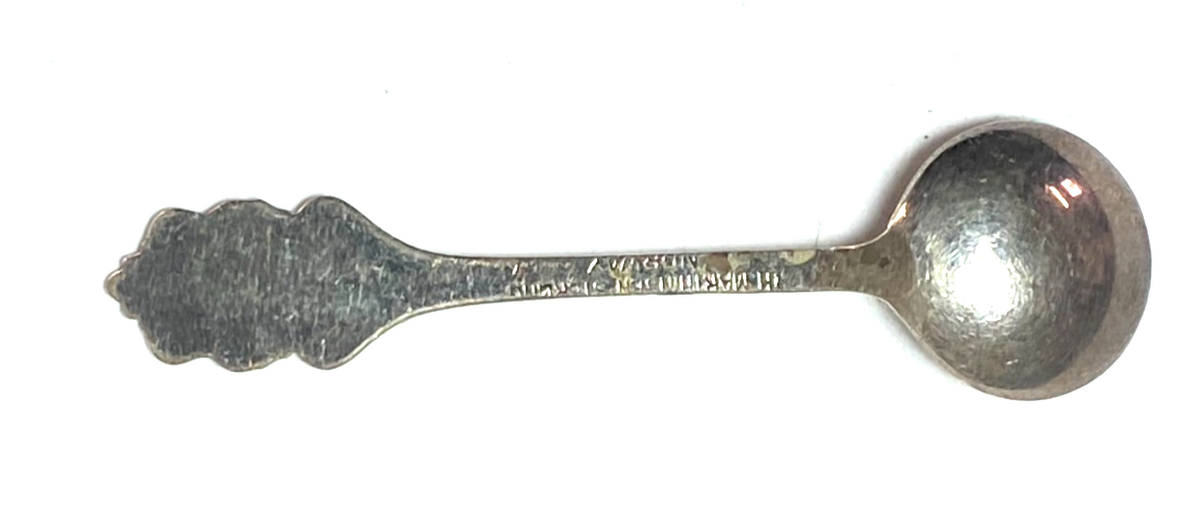 Sterling Silver Scroll Flower Th Marthinsen Cellar Salt Spoon 2-1/4" - Image 2
