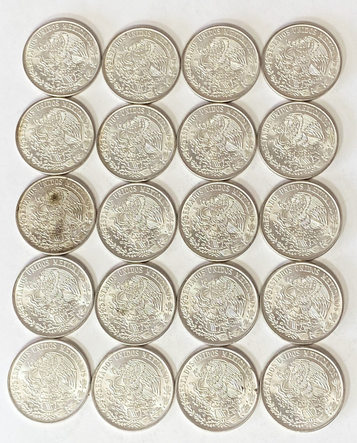 20pc 1978 100p Mexico Silver One Hundred Pesos Coins Roll - Image 2