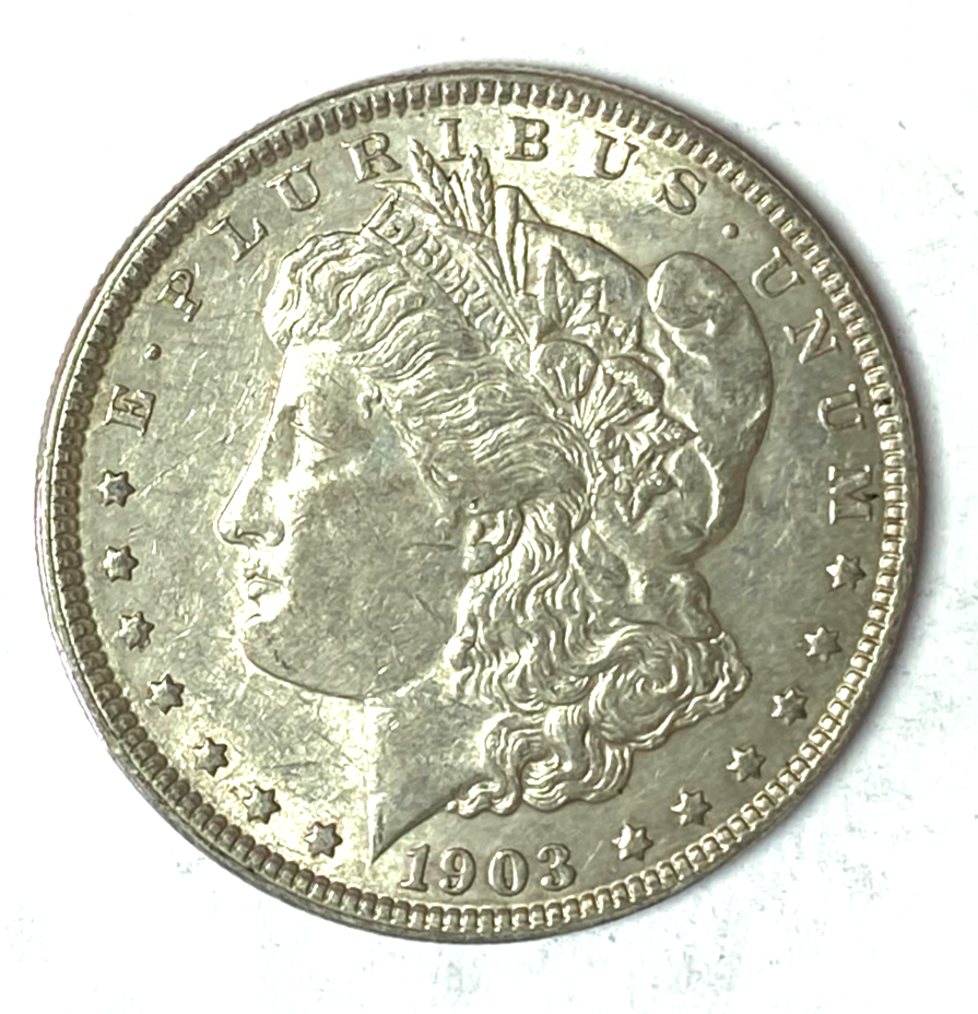 1903 $1 Morgan Silver Dollar Philadelphia AU - Image 1