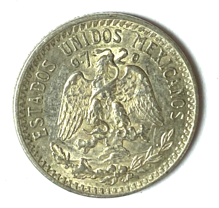 1939 Mexico Estados Unidos Mexicanos 20 Centavo Silver Coin - Image 2