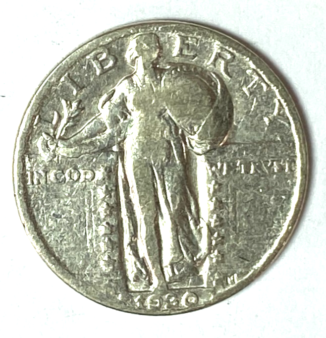 1930 25c Standing Liberty Silver Quarter Philadelphia - Image 1