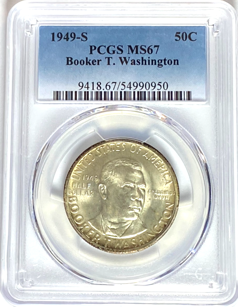 1949 S 50c Booker T Commemorative Silver San Francisco PCGS MS67 - Image 1
