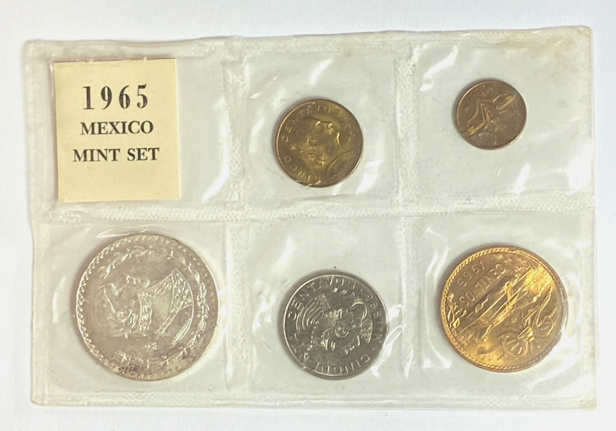 1965 Mexico Mint Set Uncirculated 5 Coin - Image 1