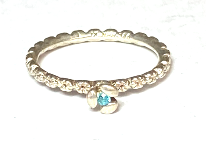 Sterling Silver Hans Henrik Nygaard Blue Topaz Ring 4mm Ring Size 9 - Image 1