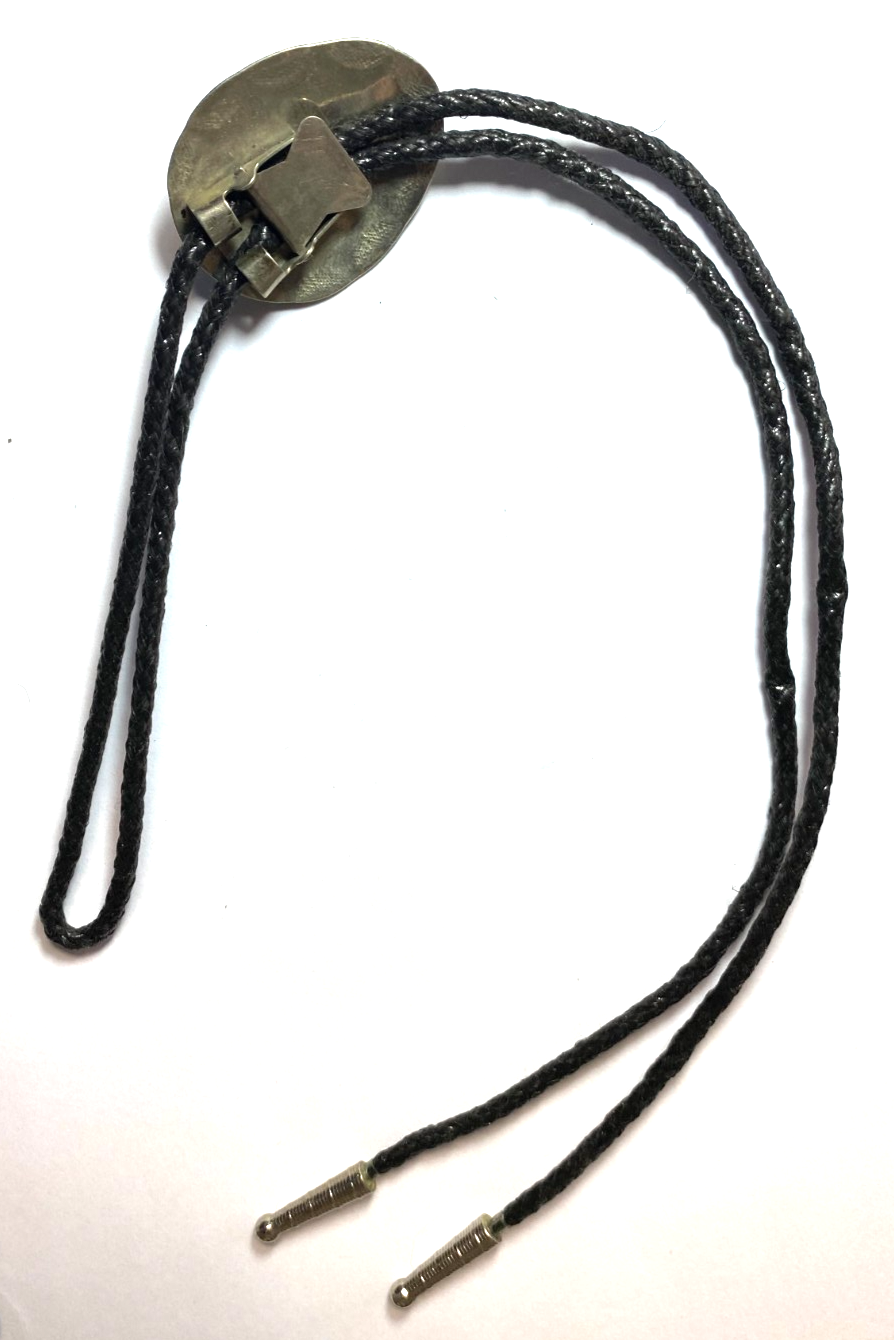 Silver Plated Turquoise Coral 2" x 1-1/2" Eagle Bolo Tie 18" - Image 2