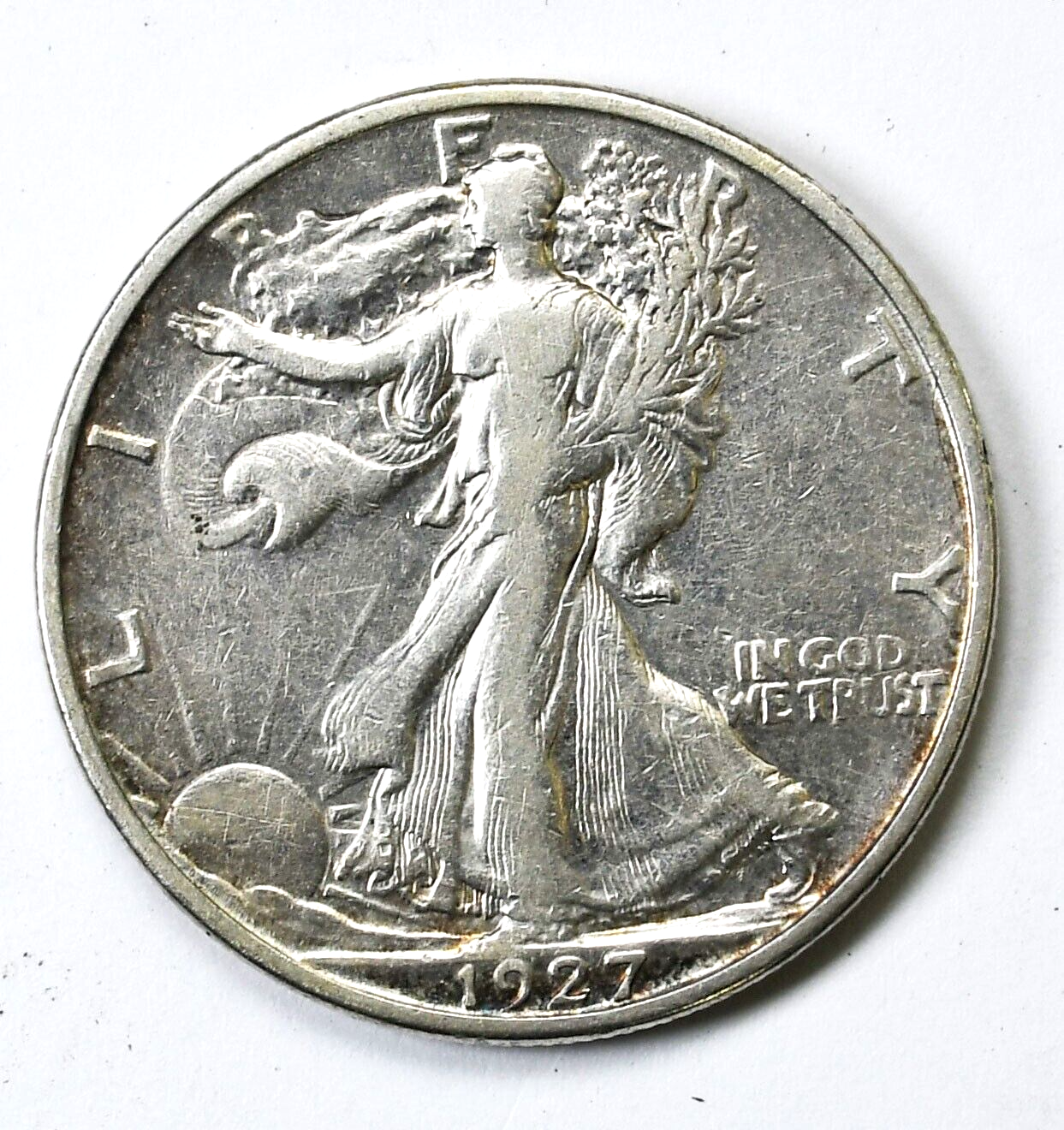 1927 S 50c Walking Liberty Silver Half Dollar Fifty Cents San Francisco VF