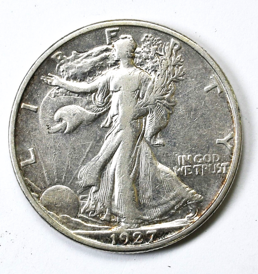 1927 S 50c Walking Liberty Silver Half Dollar Fifty Cents San Francisco VF