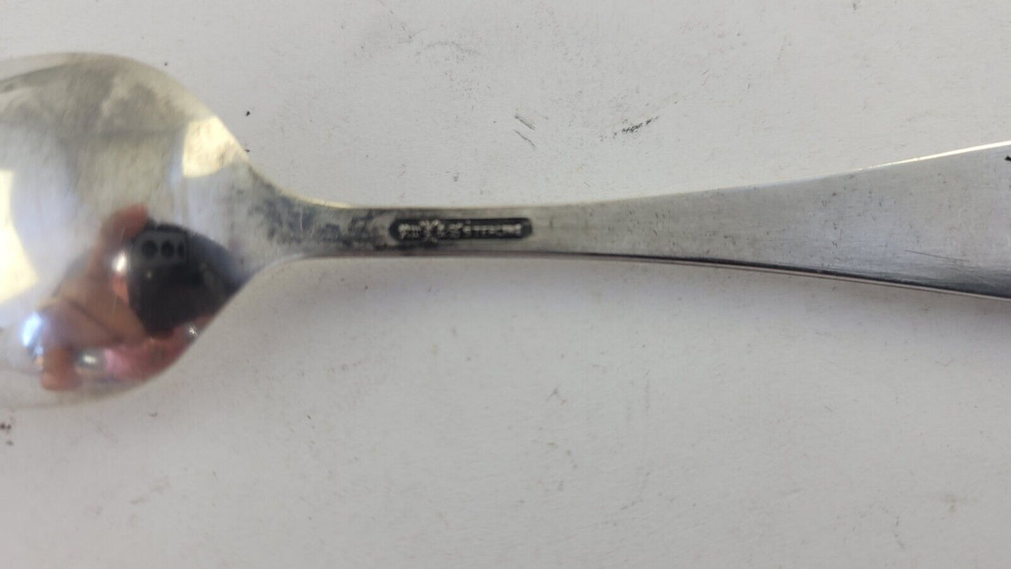 1915 Wesleyan University 5 5/8" Sterling Silver Souvenir Spoon Kansas .65oz