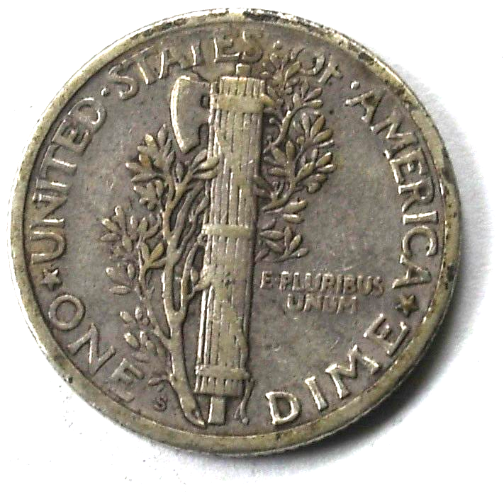 1925 S 10c Mercury Silver Dime Rare Ten Cents San Francisco