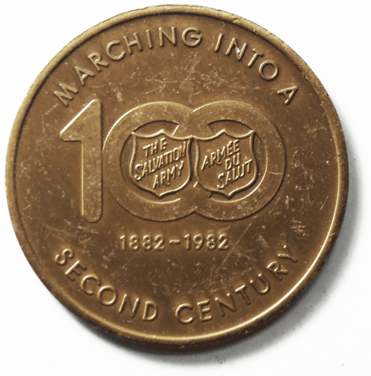 1982 Salvation Army 100th Anniversary Marching Into Second Century Medal 31mm