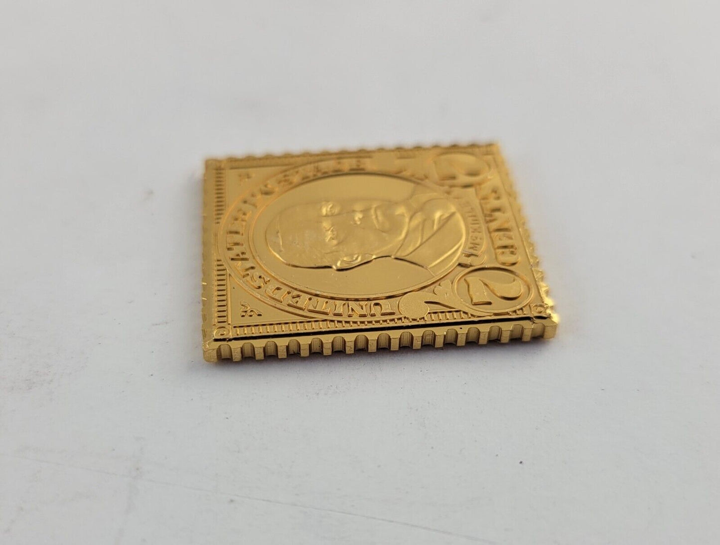 USPS United We Stand .999 Fine Silver Gold Plated Stamp William McKinley .35oz.
