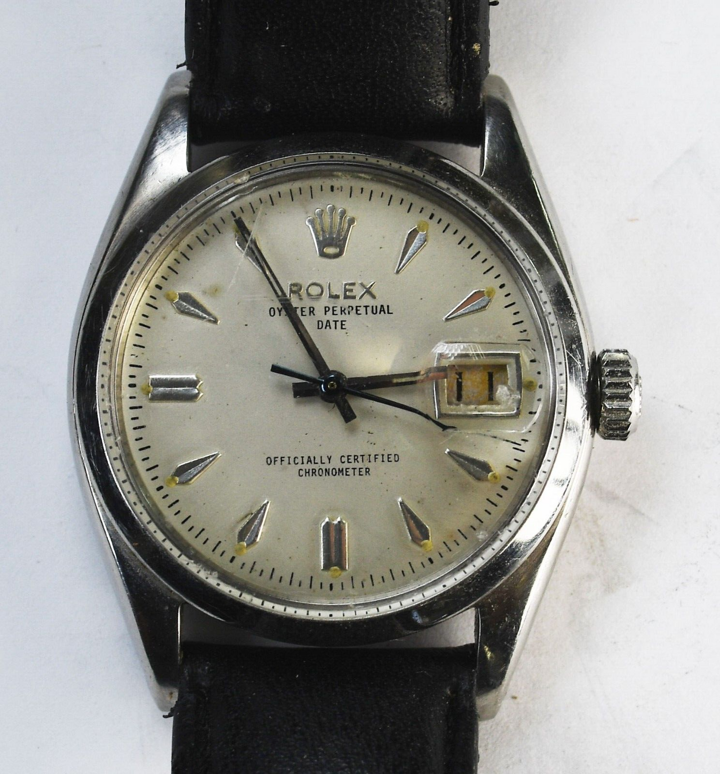 1959 Men's Rolex Date 6534 Wristwatch 1030 Automatic 34mm Stainless