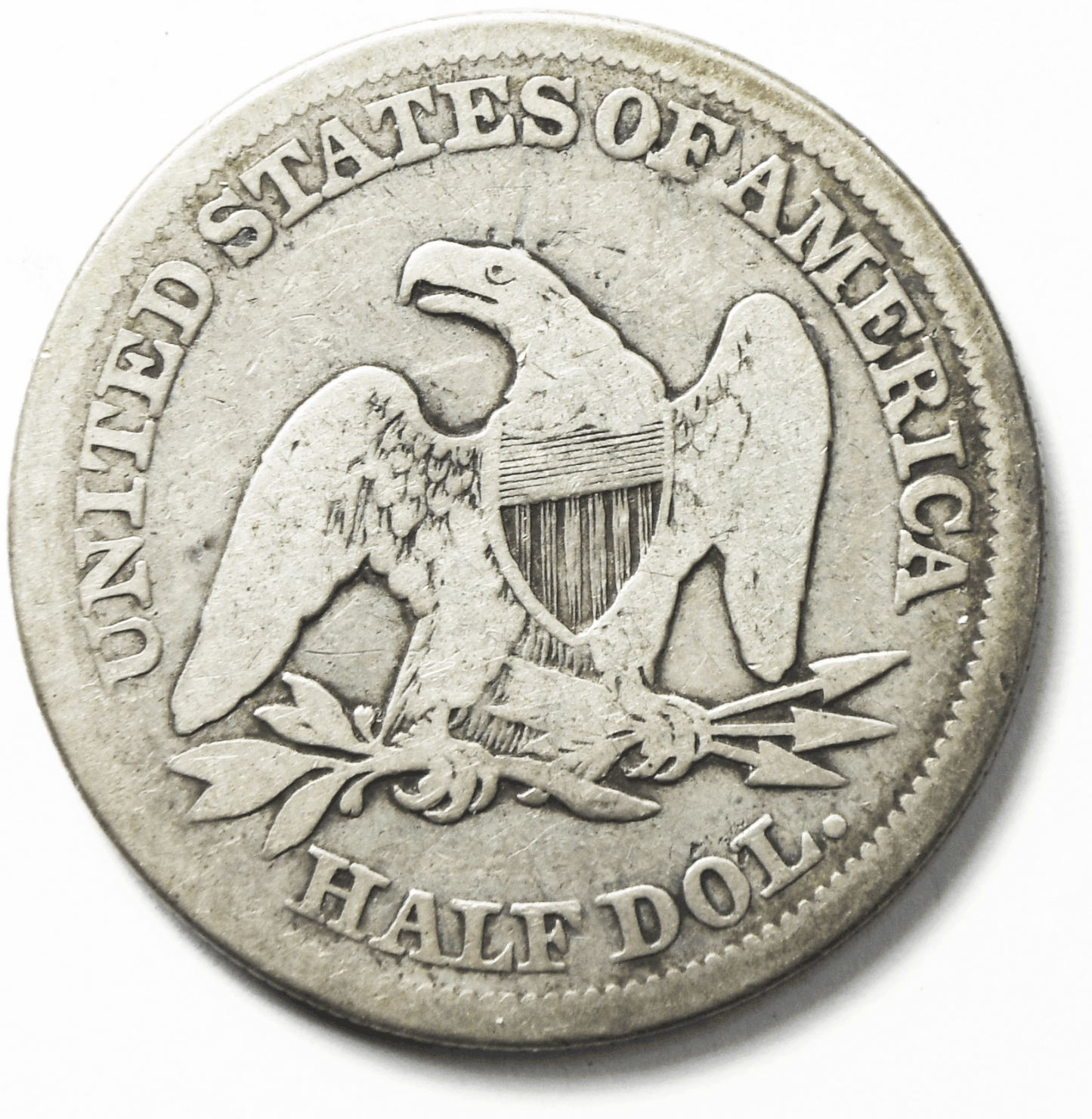 1854 50c Seated Liberty Silver Half Dollar Fifty Cents Philadelphia