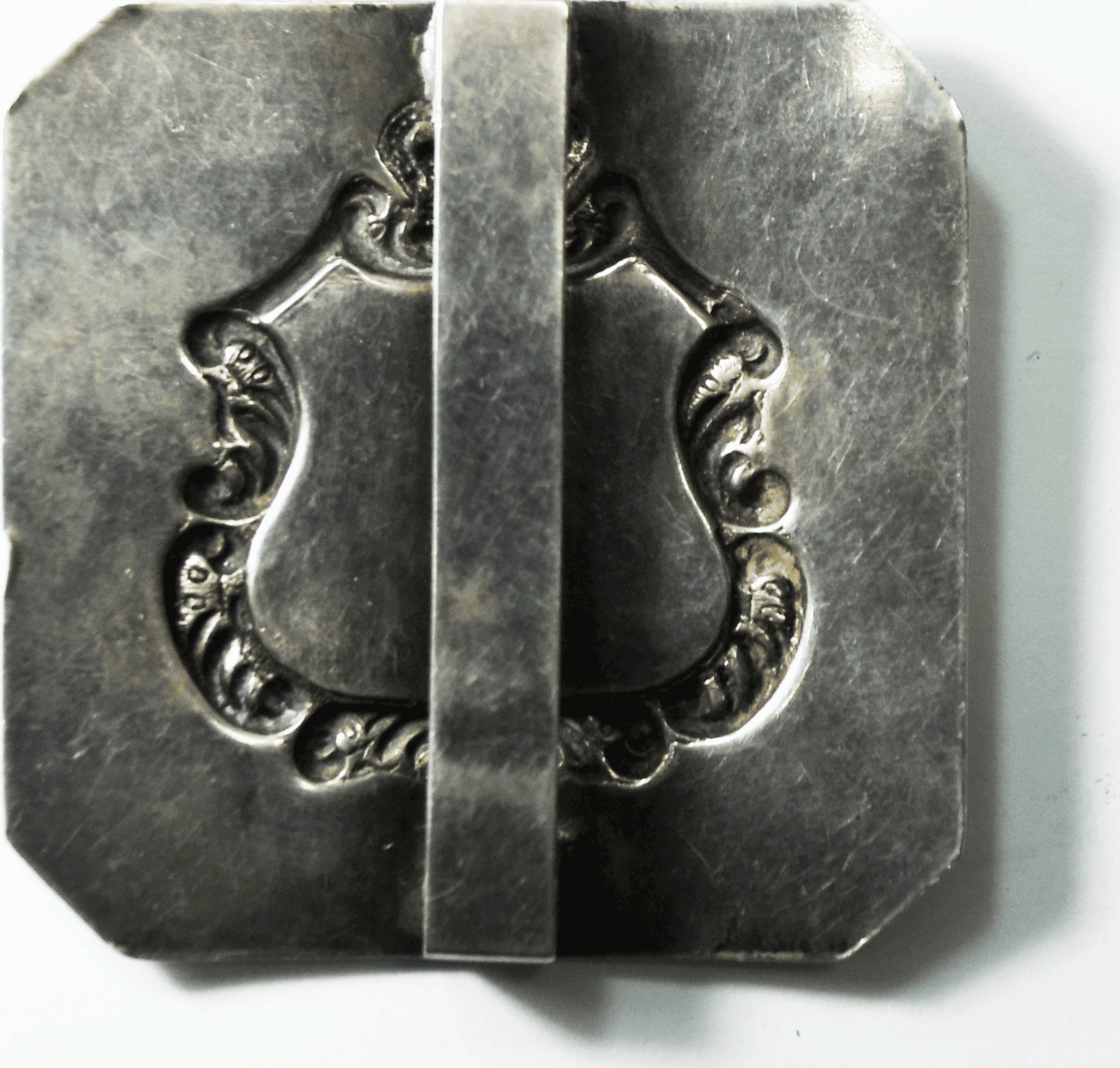 Sterling Silver Antique Canada Arms Eaton's Belt Buckle Octagon 2.25"