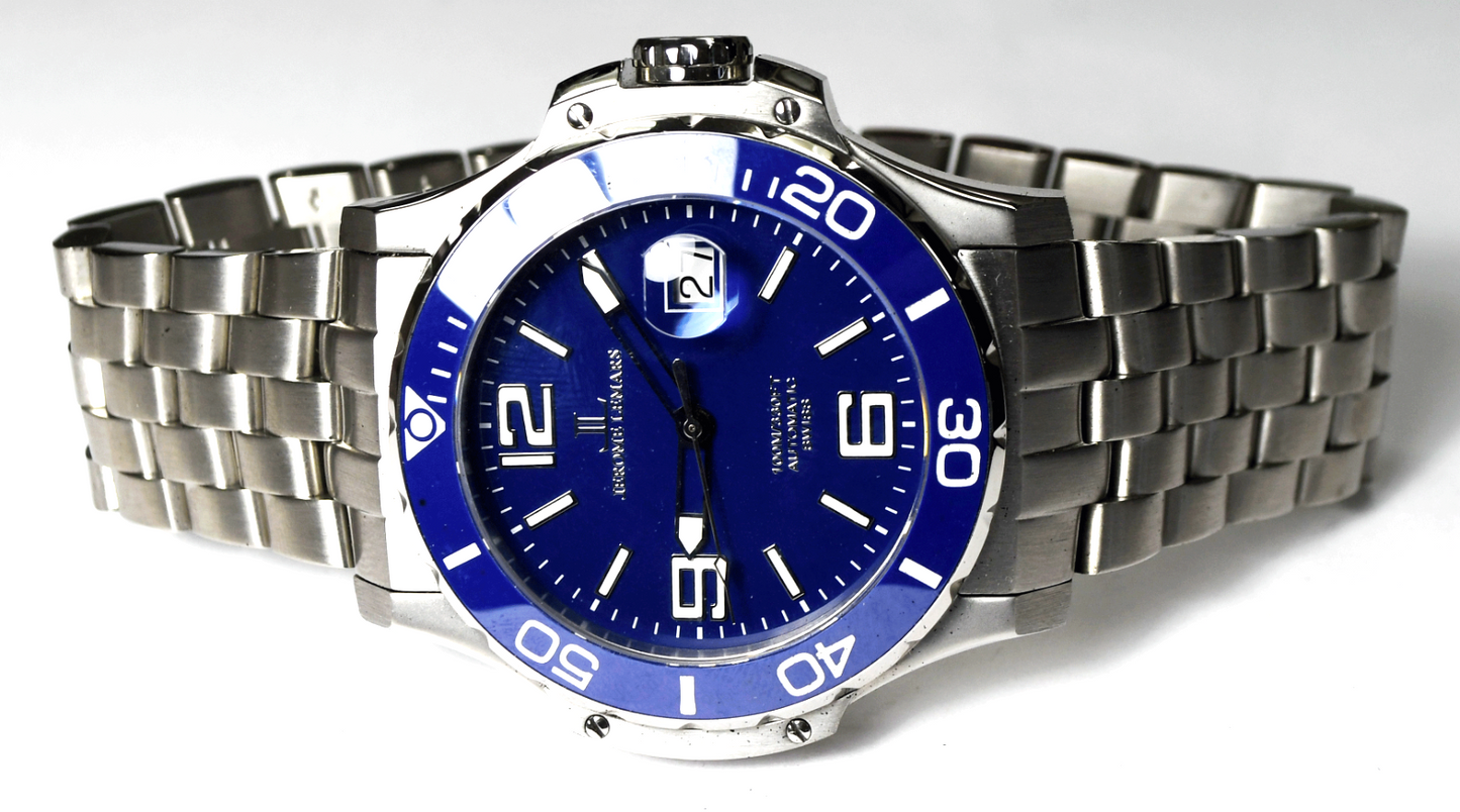 Men's Jerome Lemars Blue 100m Automatic 26J 45mm Stainless JL-6232