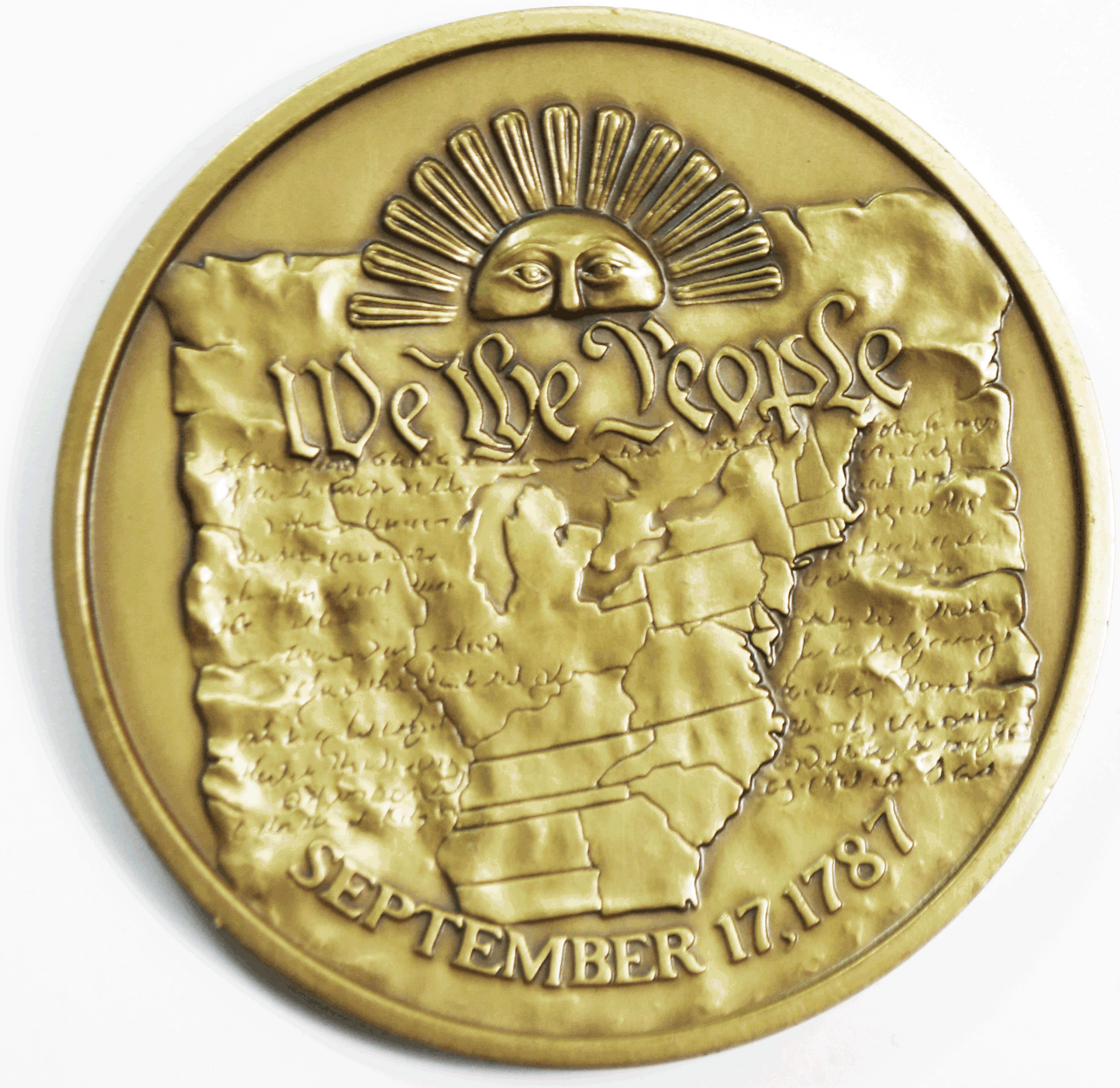 Medallic Art Co US Constitution 200th Anniversary Medal 76mm Bronze