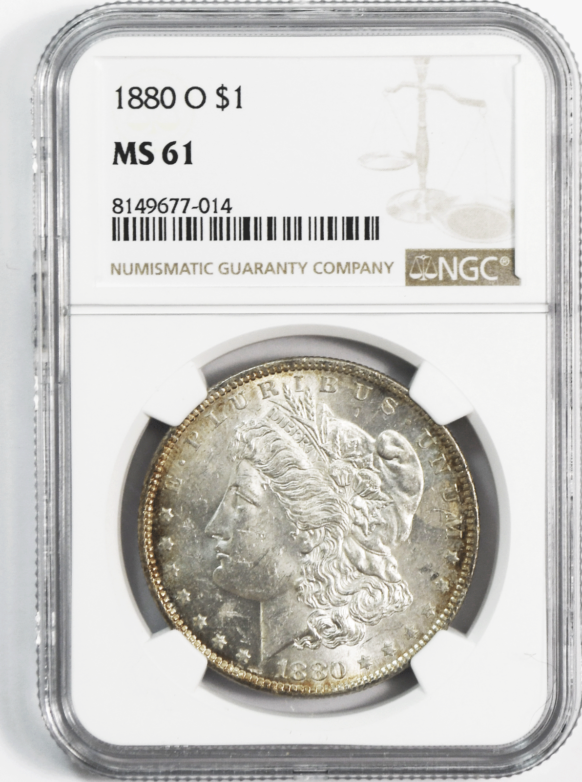1880 O $1 Morgan Silver Dollar MS61 NGC VAM 57 New Orleans Small Micro O