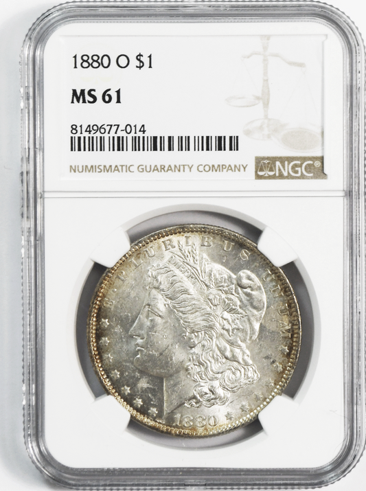 1880 O $1 Morgan Silver Dollar MS61 NGC VAM 57 New Orleans Small Micro O