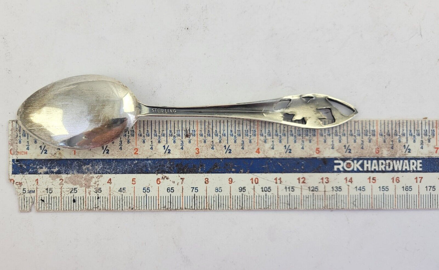 Colorado Sterling Silver 5 5/8" Souvenir Spoon .69oz. Columbine State Flower