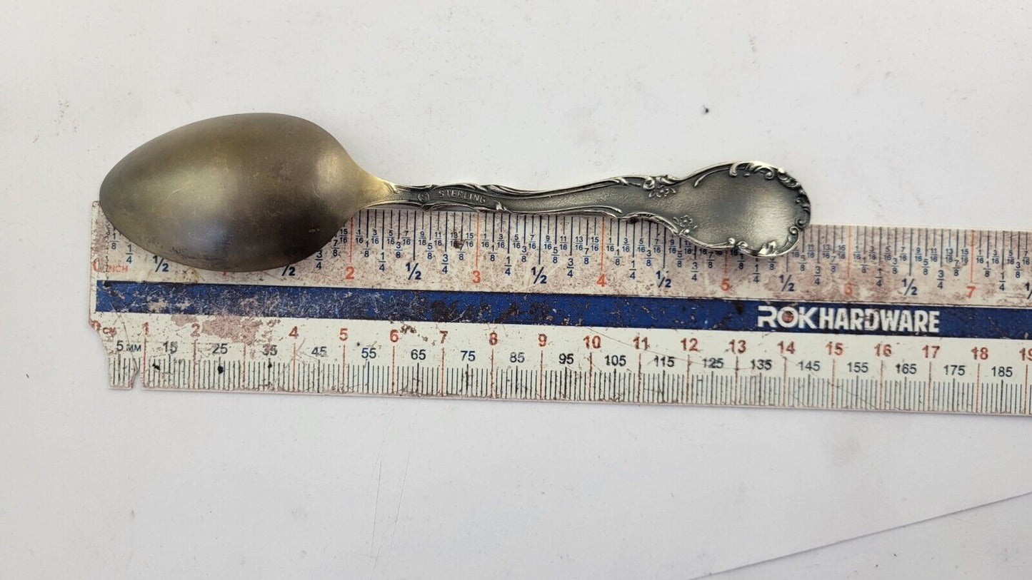Cathedral de Chihuahua Mexico 5 5/8" Sterlling Enameled Souvenir Spoon .96oz.