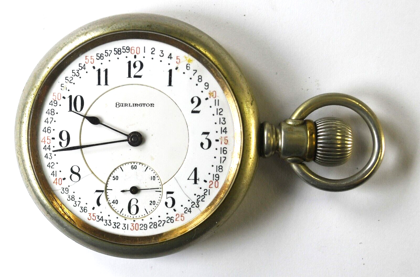 1920 Burlington Size 16 Open Face Case Pocket Watch Grade 108