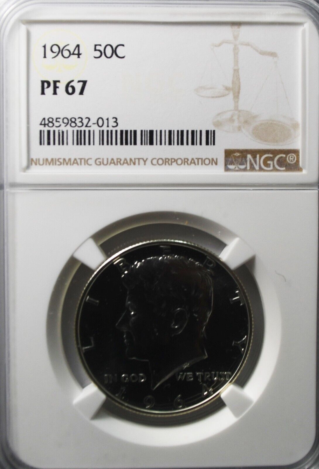 1964 50c Kennedy Silver Half Dollar Proof PF67 NGC