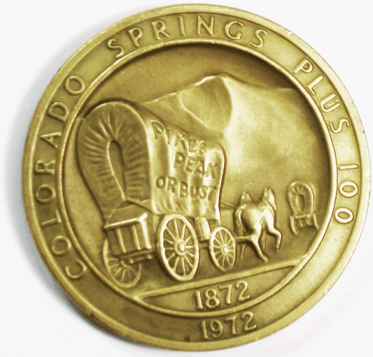 1972 Colorado Springs Plus 100 Centennial Medal 38mm Medallic Art Co