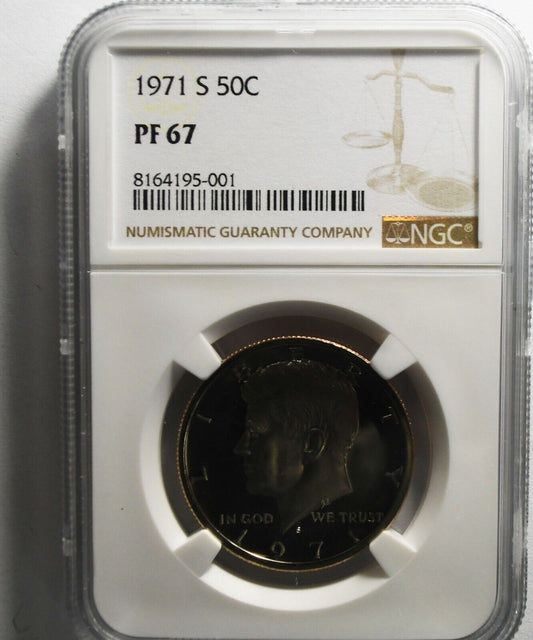 1971 S 50c Kennedy Half Dollar NGC PF67 Proof San Francisco
