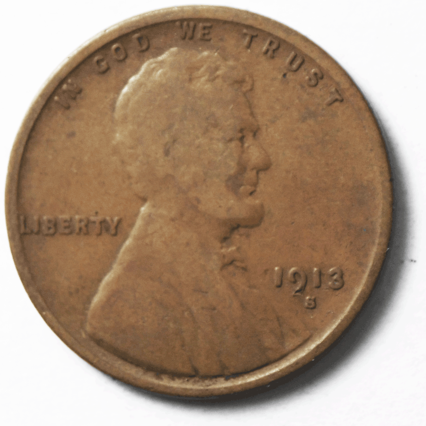 1913 S 1c Lincoln One Cent Wheat Cent San Francisco Rare