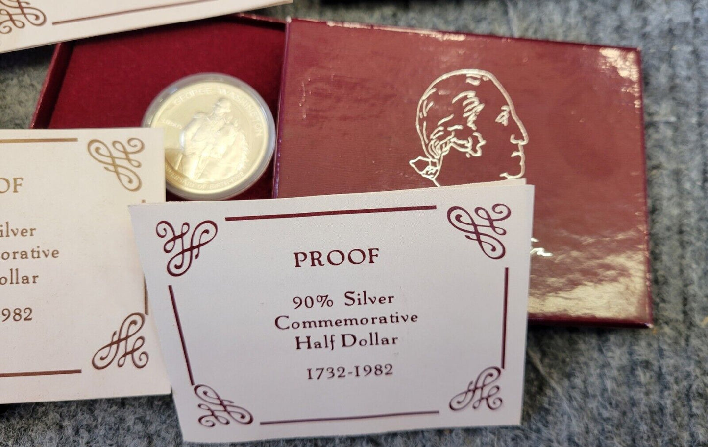 (11) 1982 George Washington Proof Silver Commemorative 90% Half Dollars Lot