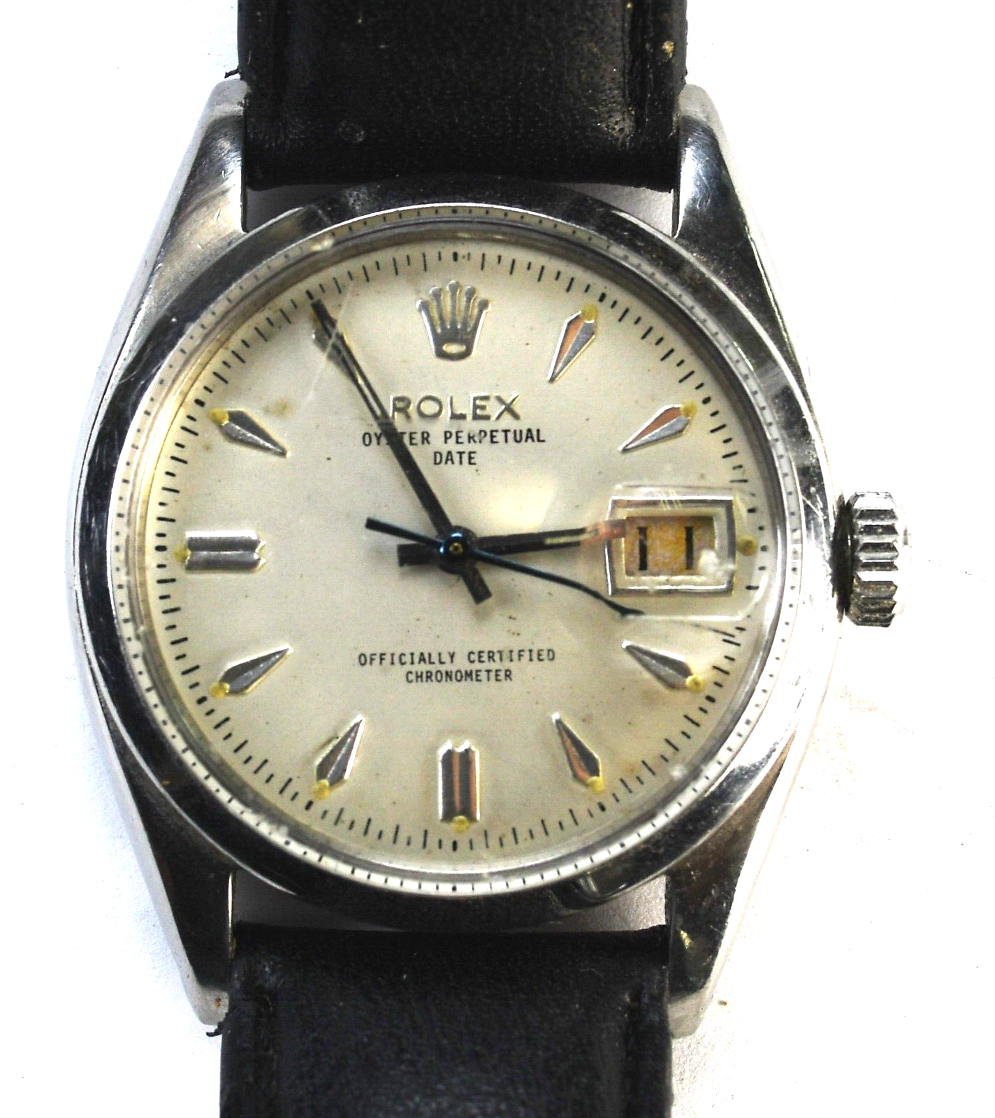 1959 Men's Rolex Date 6534 Wristwatch 1030 Automatic 34mm Stainless