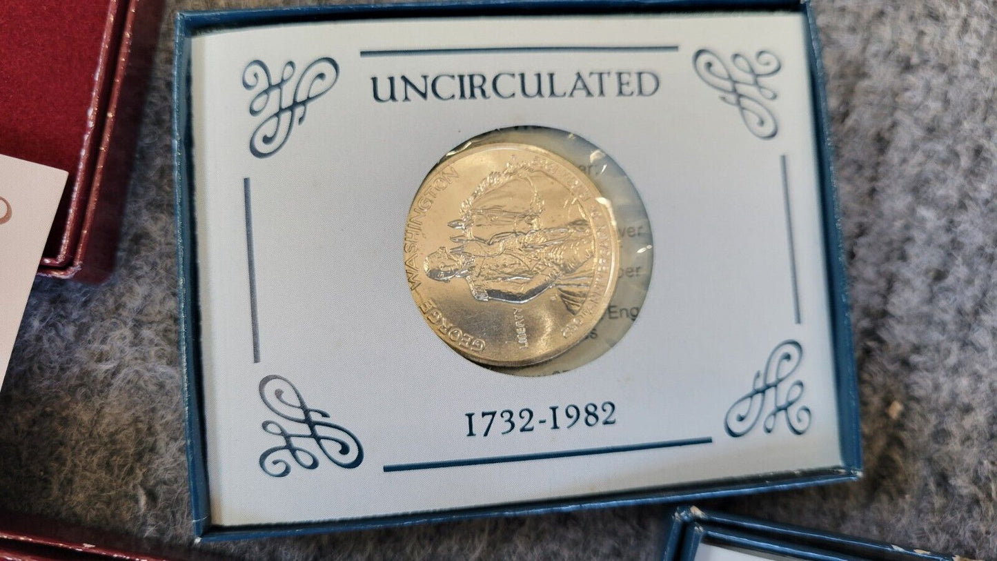 (11) 1982 George Washington Proof Silver Commemorative 90% Half Dollars Lot