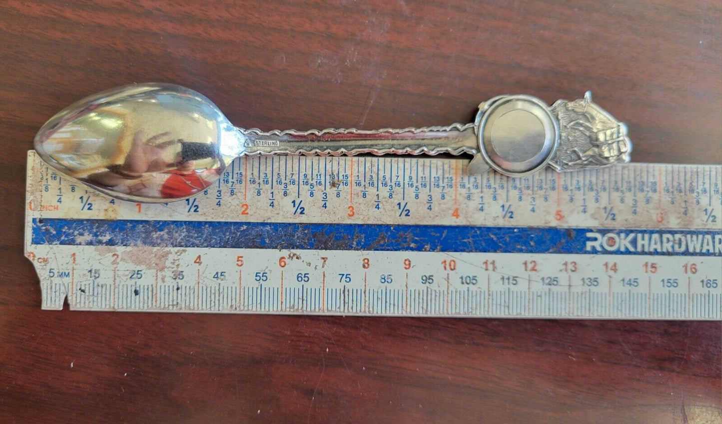 Nevada  Prospector Horse Sterling Silver Souvenir Spoon 5 5/8" .84oz