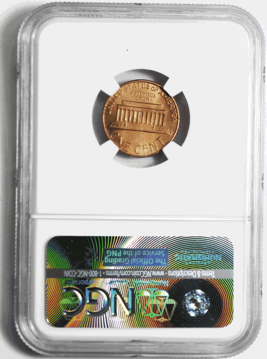 1982 1c Lincoln Memorial Cent One Penny NGC MS 66 RD Large Date Zinc