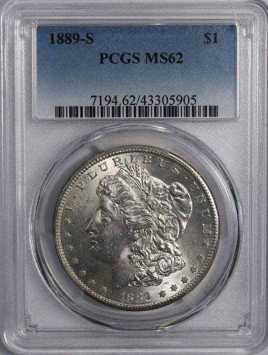 1889 S $1 Morgan Silver One Dollar MS62 PCGS Uncirculated San Francisco