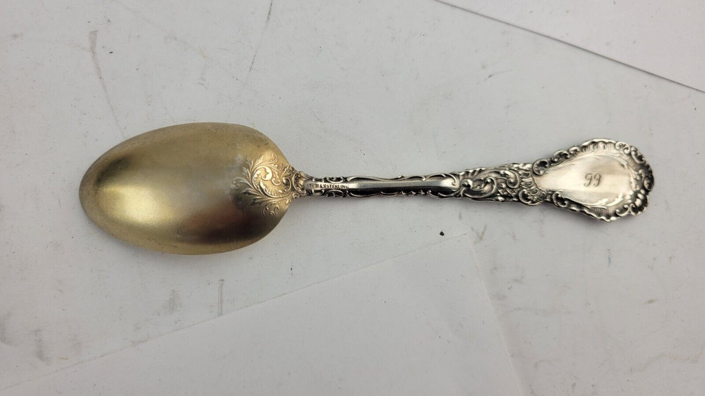 Kansas City Convention Hall Sterling 5 5/8" Souvenir Spoon w/Goldwash Bowl .65oz