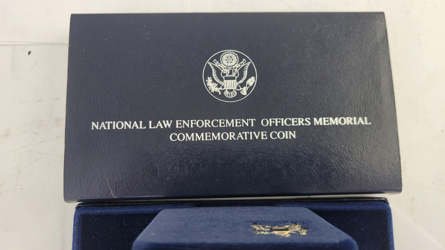1997 P US Mint National Law Enforcement Officers Memorial Silver Dollar Coin