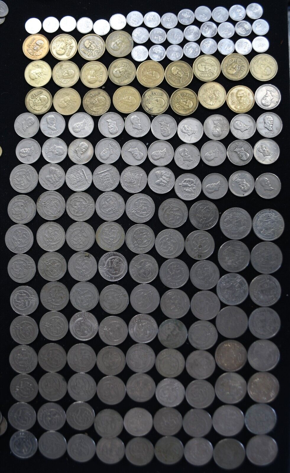 362pc Mexico 1000 500 200 50 20 10 5 Pesos 1980's